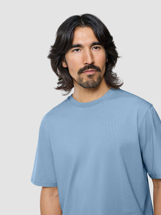 Supima T-Shirt Box Fit Rainy Blue