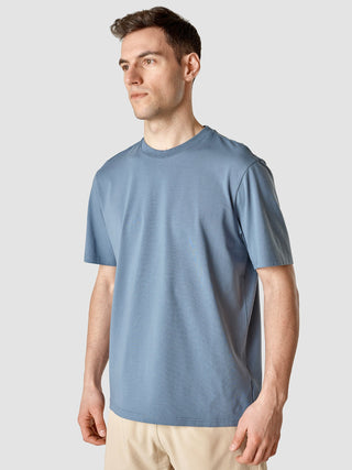 Supima T-shirt Box Fit Blue Mirage