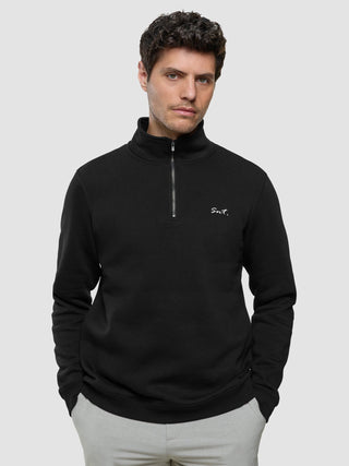 Sweat Half Zip Black