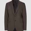 Tech Wool Blazer Dark Cocoa Brown Regular
