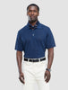 Textured Knitted Short Sleeve Polo Shirt Navy