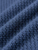 Textured Knitted Short Sleeve Polo Shirt Navy