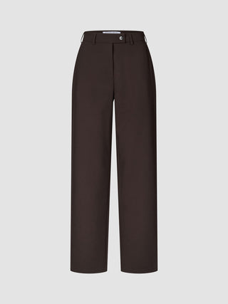 Dambyxor GO2 Straight Mocha i mörkbrunt, med hög midja, raka ben och minimalistisk skandinavisk design.