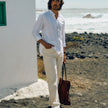 Lightweight Classic Shirt Earth Stripe Slim