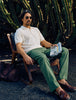 Refined Linen Pants Clover Green