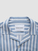 Bowling Short Sleeve Shirt Bold Stripes Light Blue