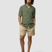 Breeze Bowling Short Sleeve Shirt Green Paisley