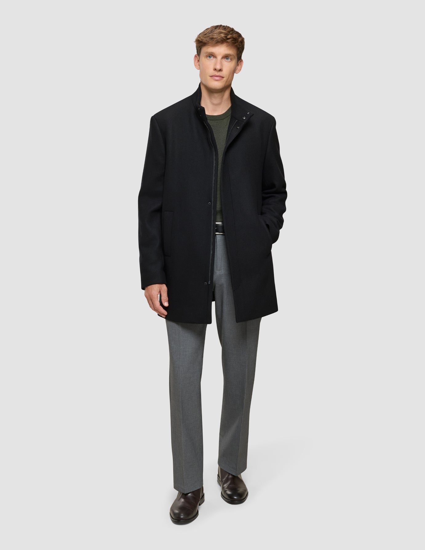 Casentino Wool Coat Black