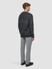 Chunky Soft Wool Knit Crewneck Charcoal Melange