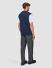 Chunky Soft Wool Knit Vest Dark Navy Melange