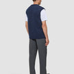 Chunky Soft Wool Knit Vest Dark Navy Melange
