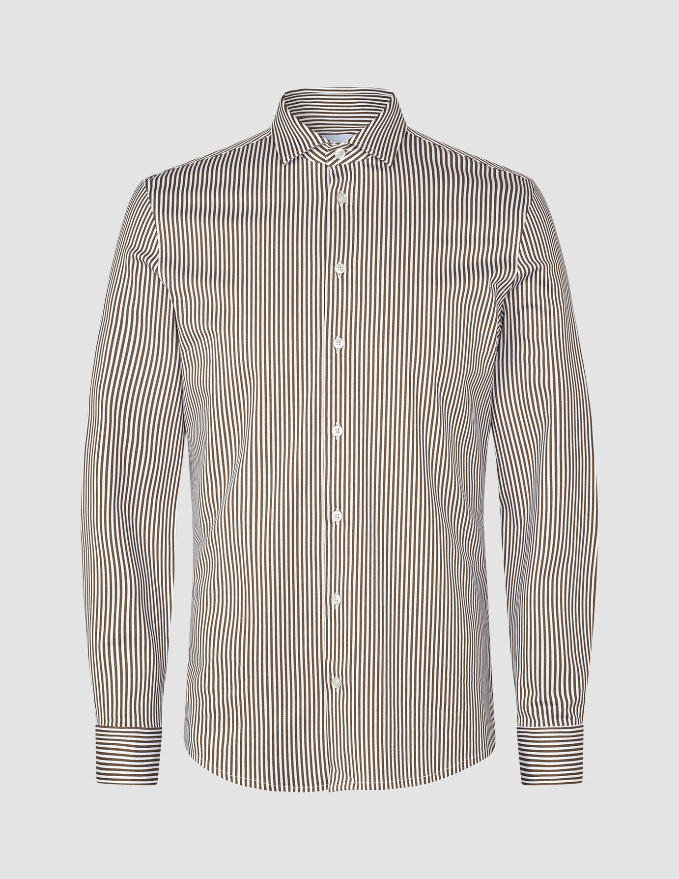 Classic Shirt Shadow Brown Stripe Regular