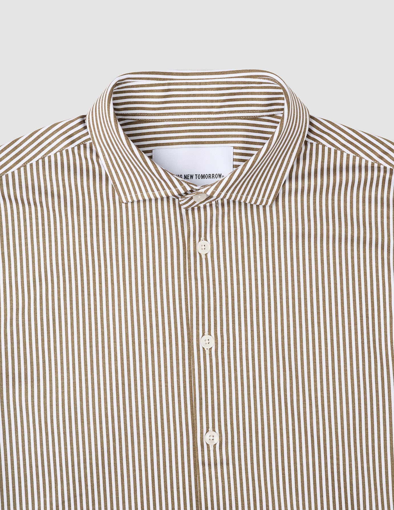 Classic Shirt Shadow Brown Stripe Slim