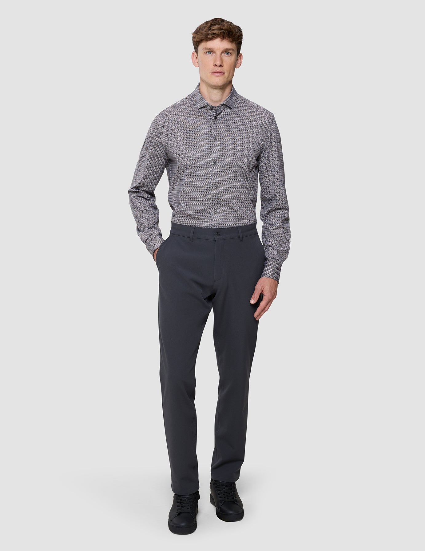 Classic Shirt Snowdrop Flowers Slim