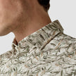 Classic Short-Sleeved Patterned Shirt Dried Leaves