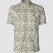 Classic Short-Sleeved Patterned Shirt Dried Leaves