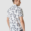 Classic Short Sleeve Shirt Navy Flower