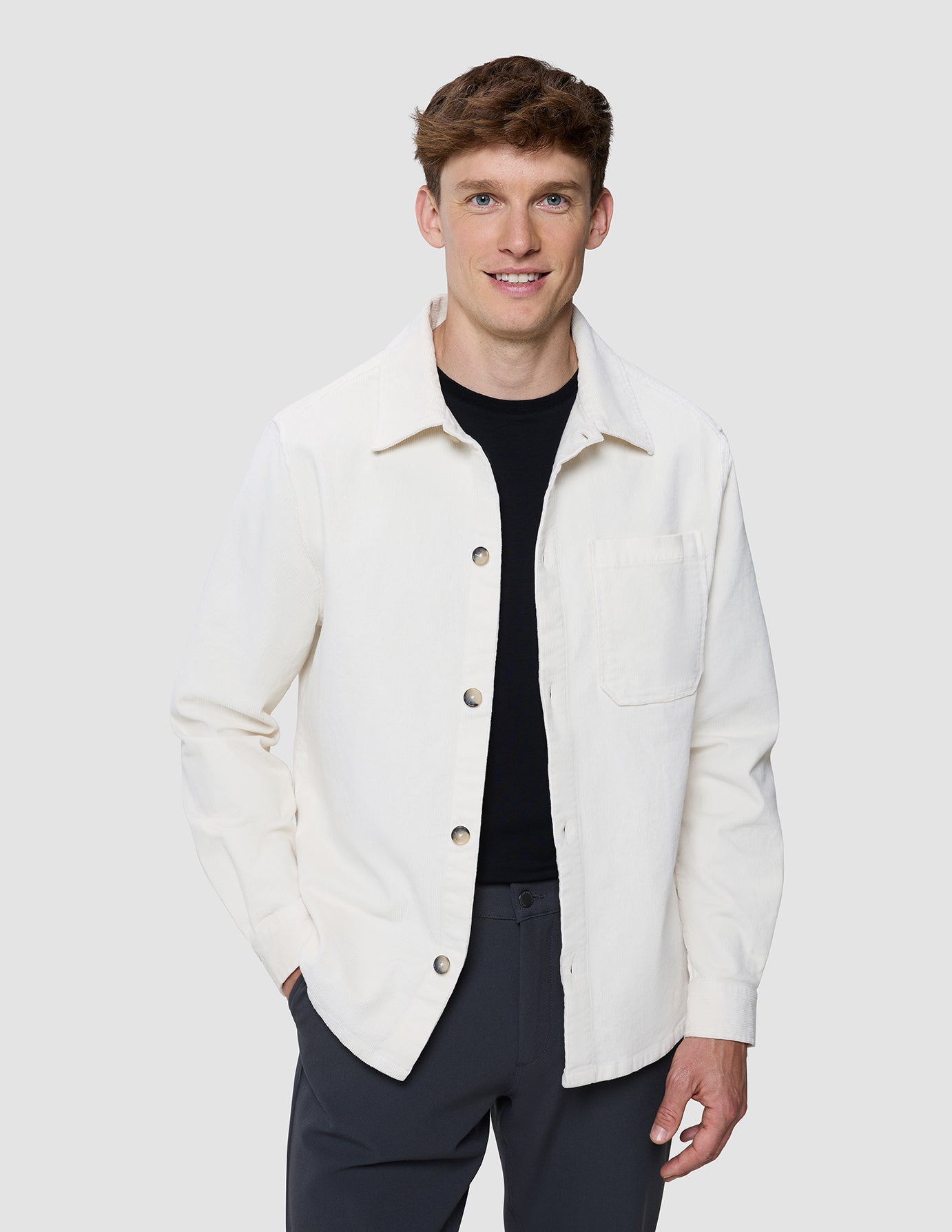 Corduroy Overshirt Off White