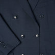 Double Breasted Tech Wool Blazer Navy