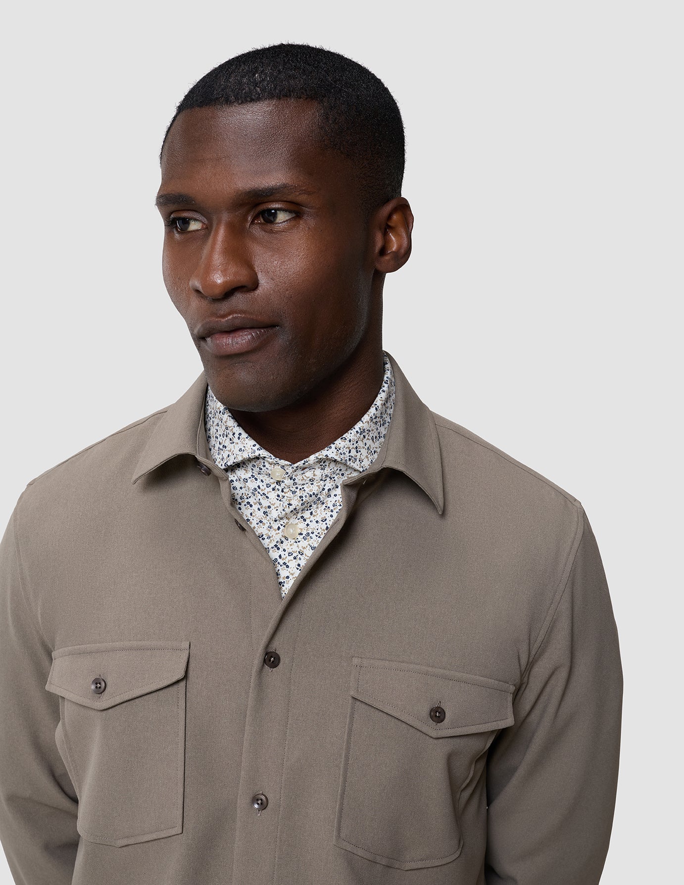 Effortless Overshirt Shadow Brown