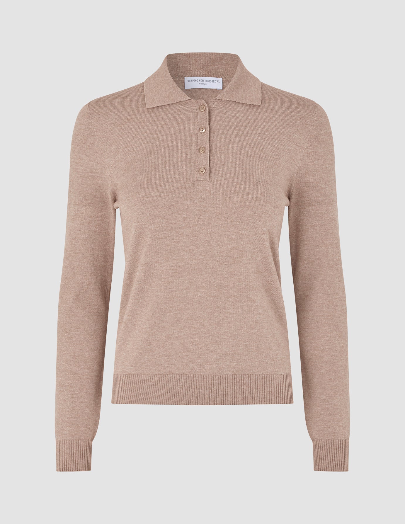 Women's Elevated Knit Polo Copper Melange