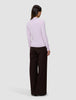 Women's Elevated Knit Polo Soft Pink Melange