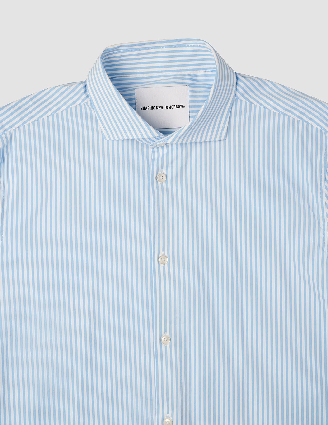 Elevated Shirt Light Blue Stripe Thin Slim