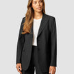 Essential Blazer Black Silver Pinstripe