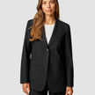 Essential Blazer Black Silver Pinstripe