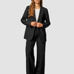 Essential Blazer Black Silver Pinstripe