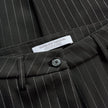 Essential Pants Tapered Black Silver Pinstripe