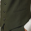 Essential Vest Moss Green Pinstripe