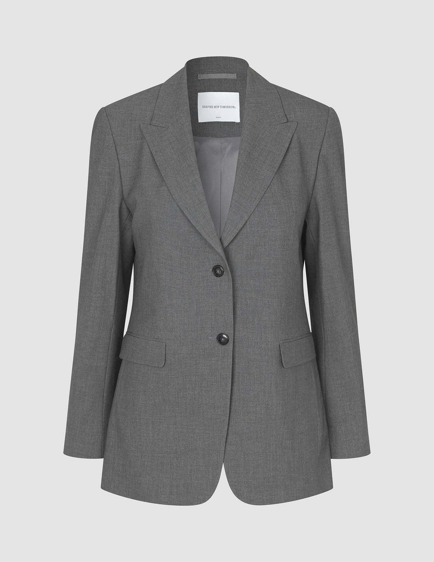 Essential Blazer Dark Grey Melange