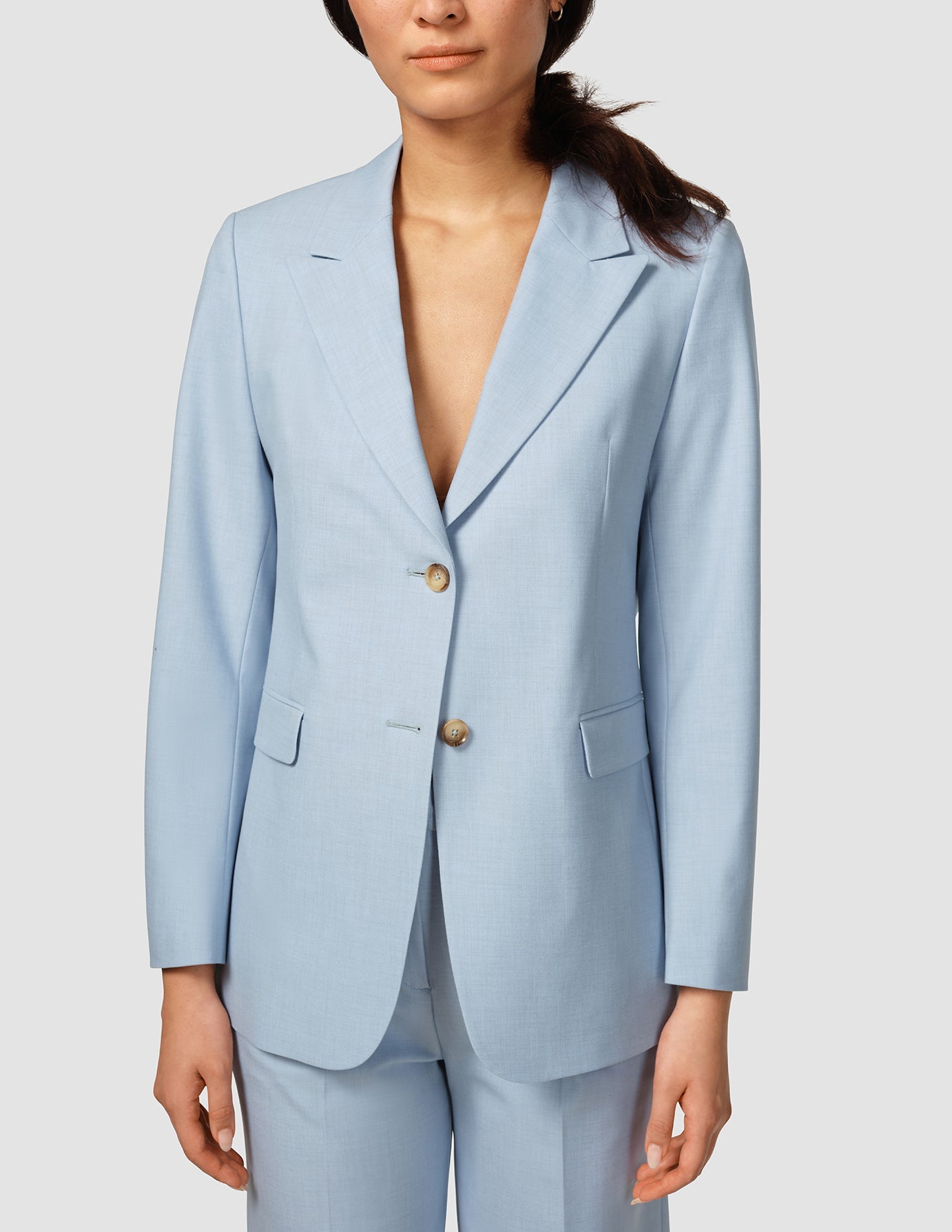 Essential Blazer Sky Blue Melange