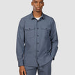 Essential Overshirt Storm Blue Melange