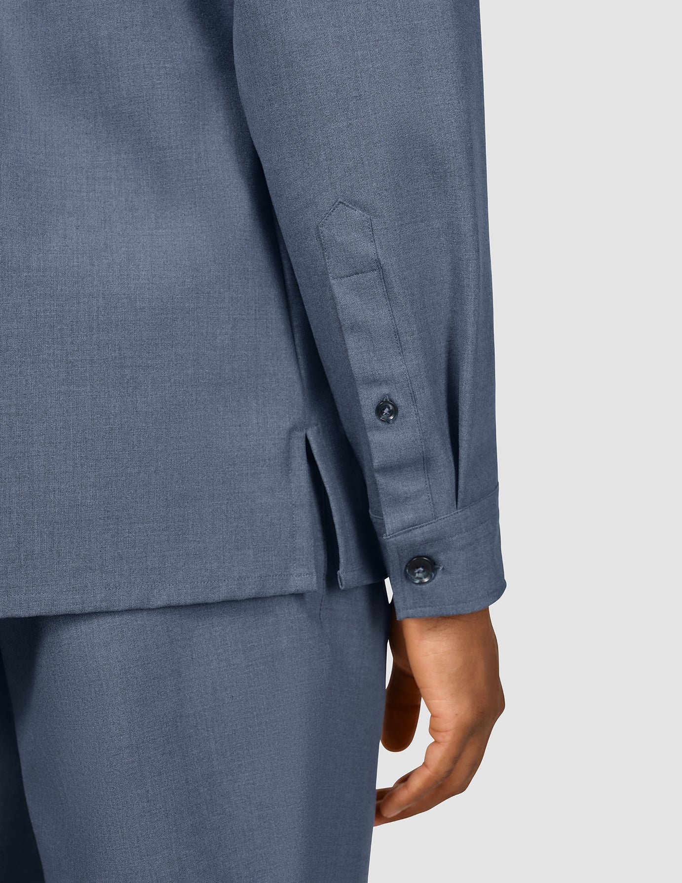 Essential Overshirt Storm Blue Melange