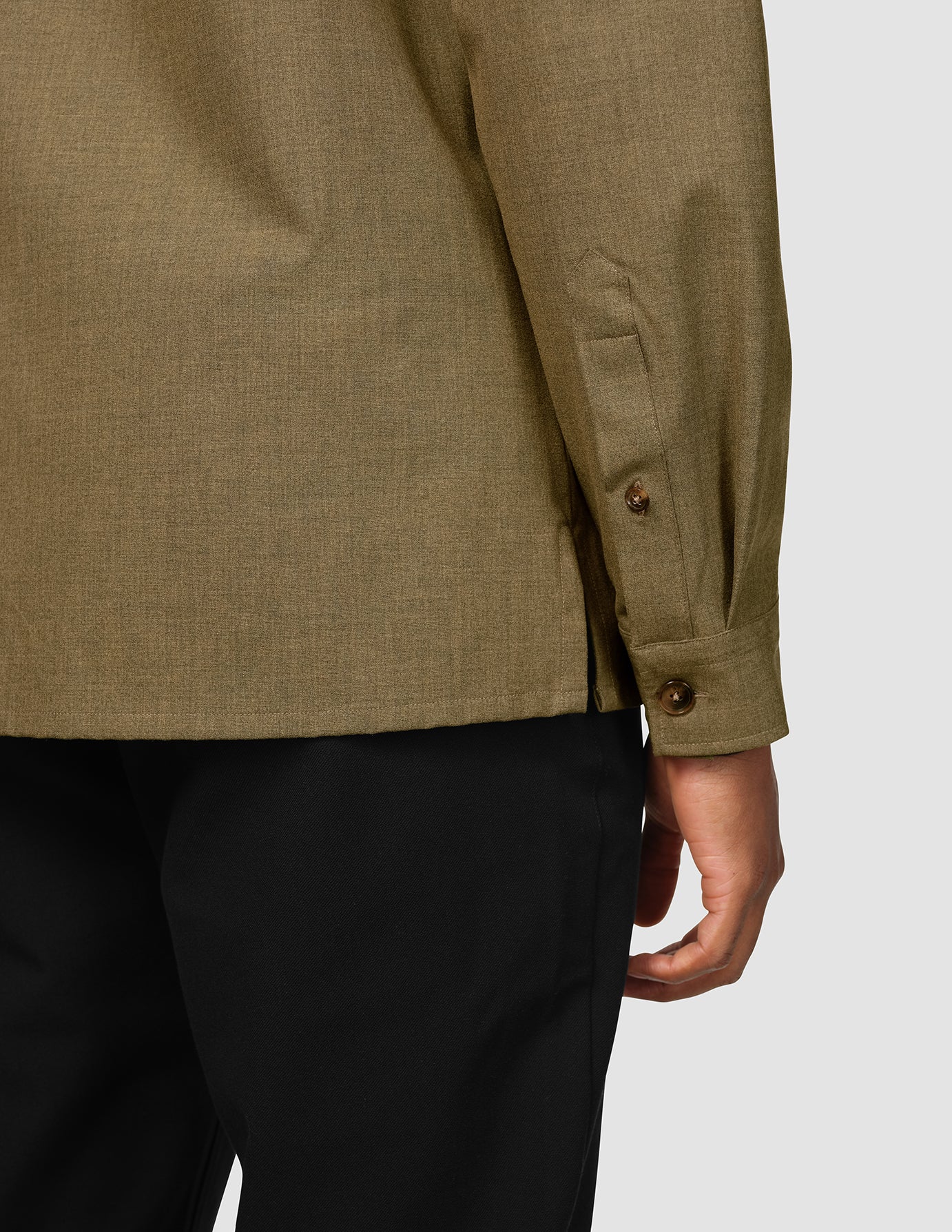 Essential Overshirt Vintage Brown Melange