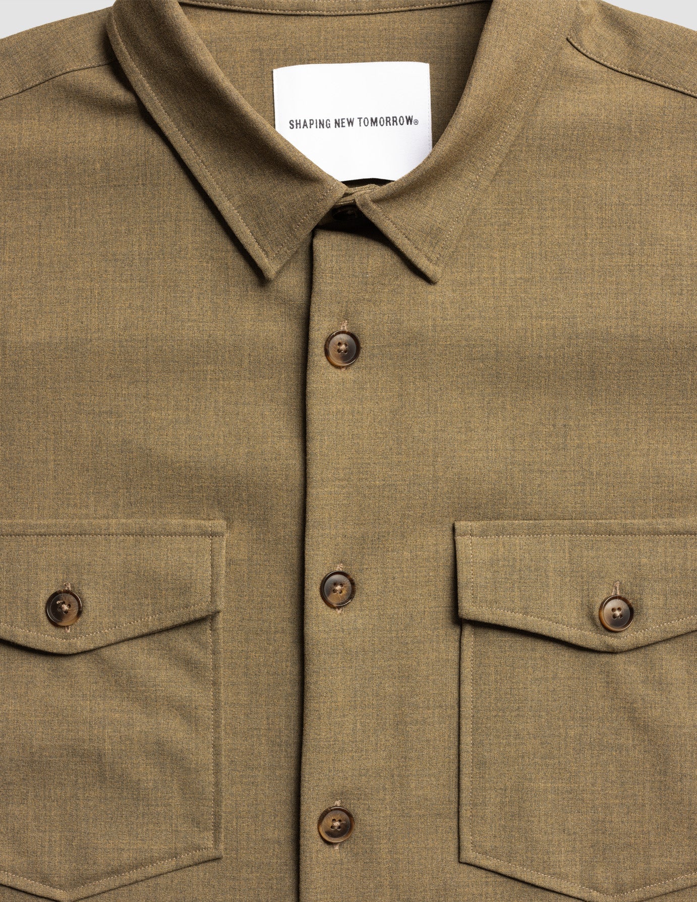 Essential Overshirt Vintage Brown Melange