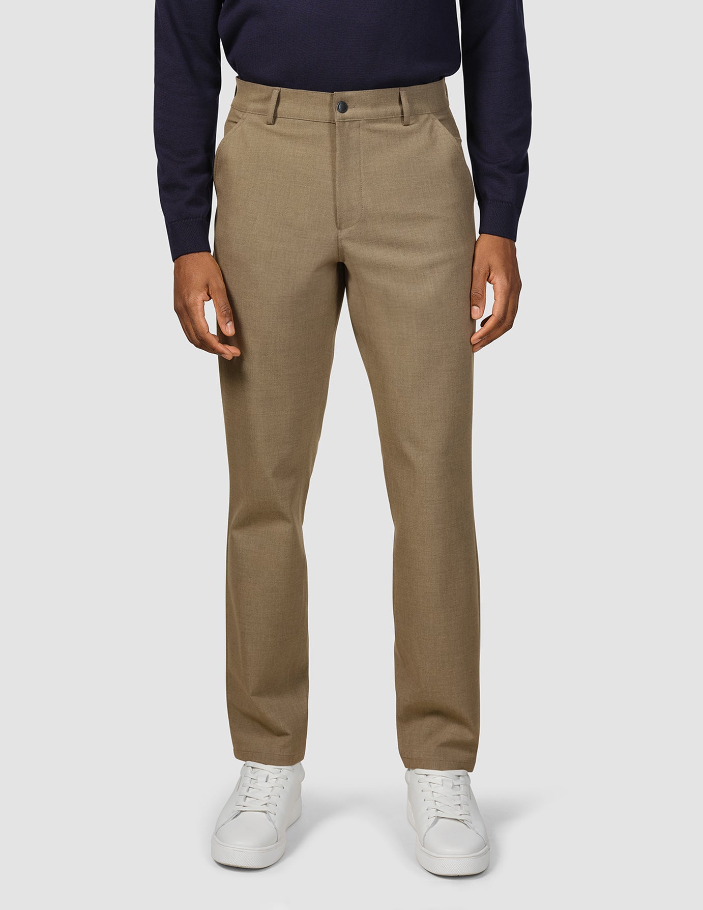 Essential Pants Regular Vintage Brown Melange