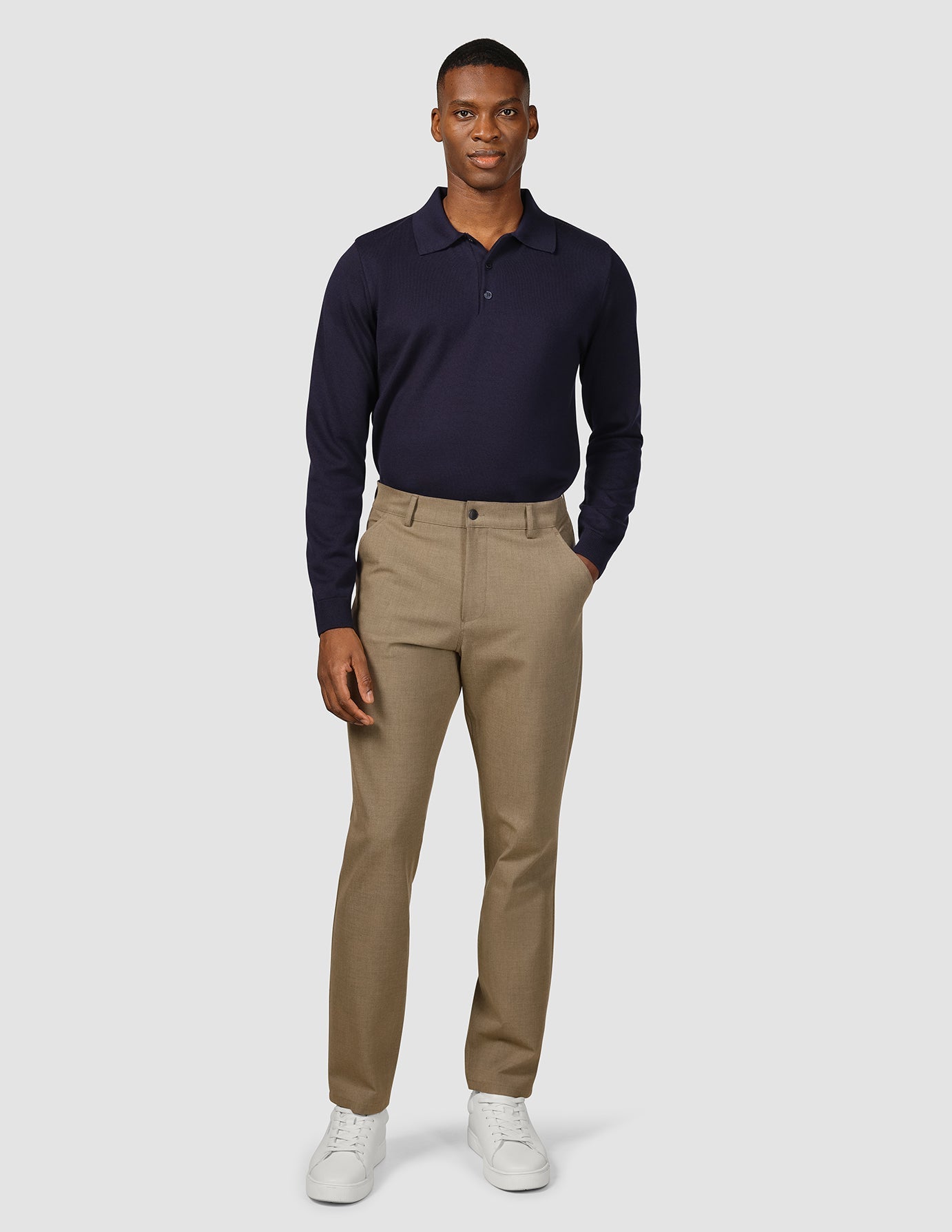 Essential Pants Regular Vintage Brown Melange