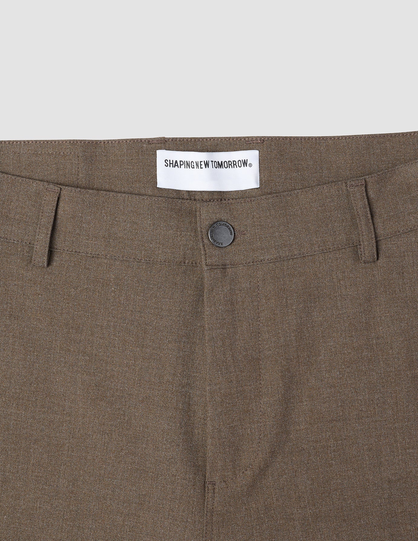 Essential Pants Regular Saddle Brown Melange