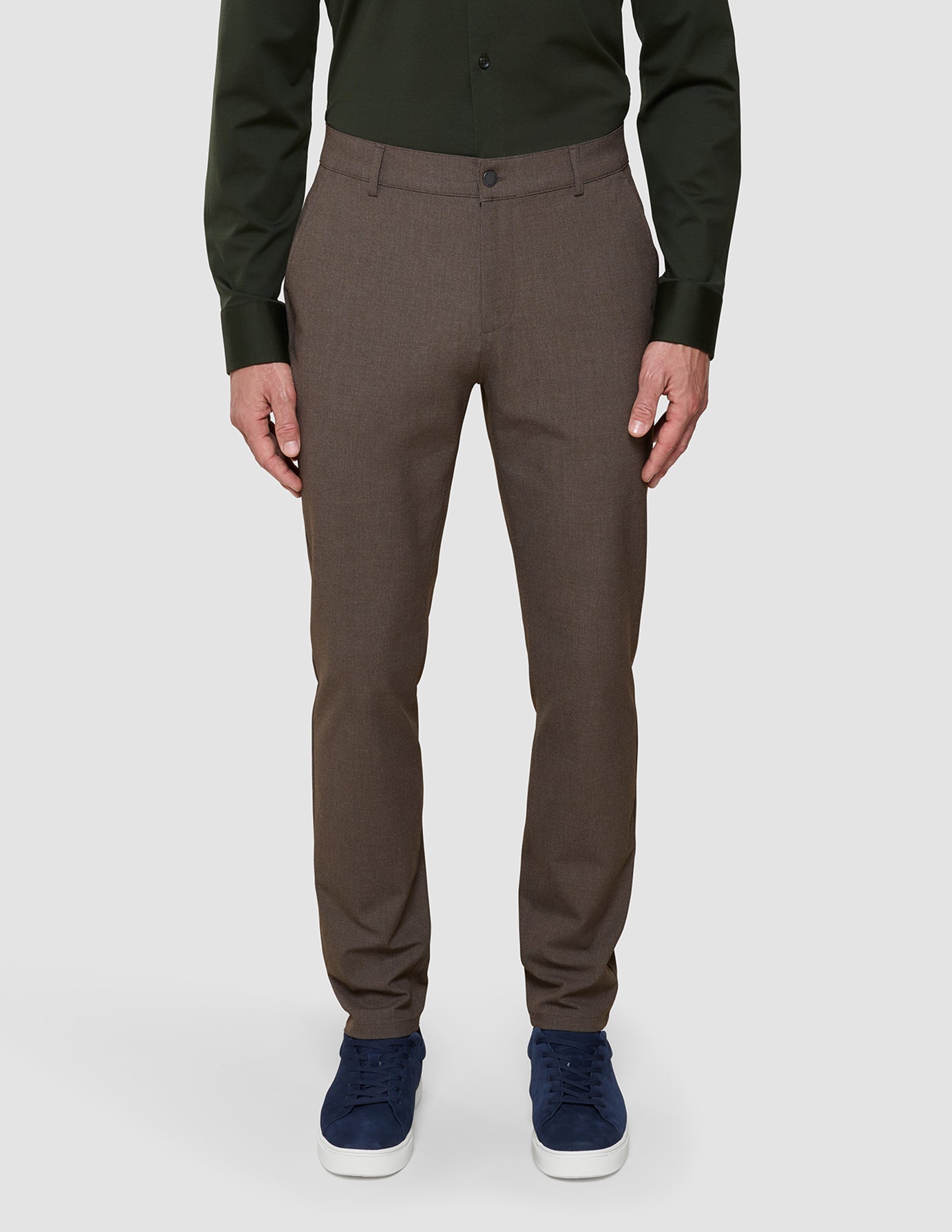 Essential Pants Slim Saddle Brown Melange