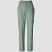 Essential Pants Straight Calm Green Melange