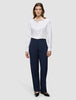 Essential Pants Straight Navy Pinstripe