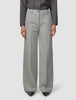 Essential Pants Wide Light Grey Pinstriped