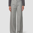 Essential Pants Wide Light Grey Pinstriped