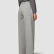 Essential Pants Wide Light Grey Pinstriped