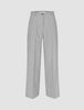 Essential Pants Wide Light Grey Pinstriped