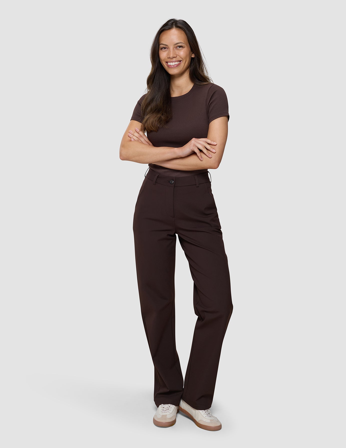 Women's Essential Pants Straight Espresso