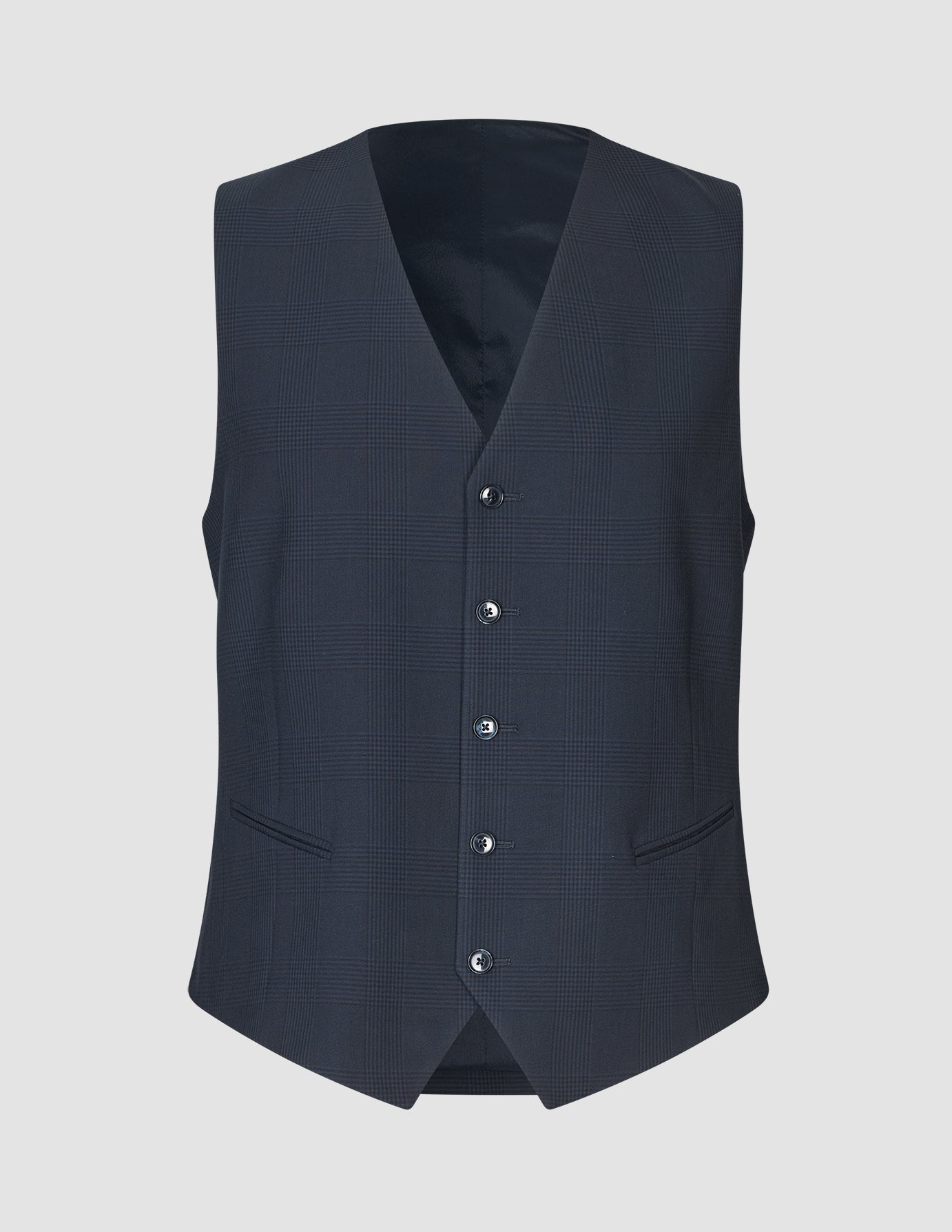 Essential Vest Dark Blue Check